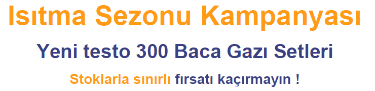 Kampanyalı testo 300 baca gazı setleri